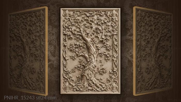 Sturdy trunk wrapped in ivy trail 3d STL model