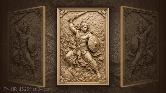 Leader raising weapon above his men 3d STL model