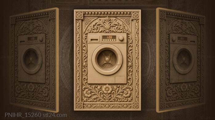Modern laundry appliance digital display 3d STL model