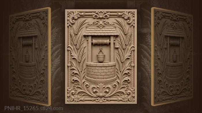 Ancient well with wheat harvest 3d STL model