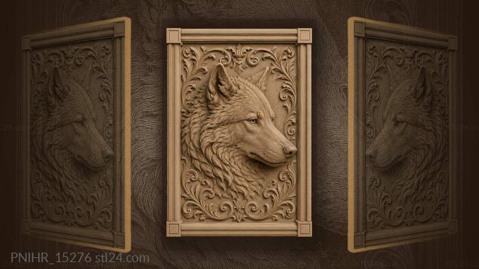 Wolf head majestic forest spirit 3d STL model