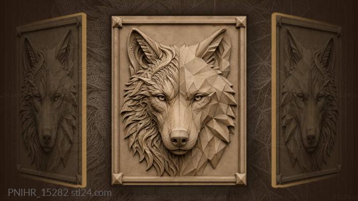 Wild wolf leads pack onward 3d STL model