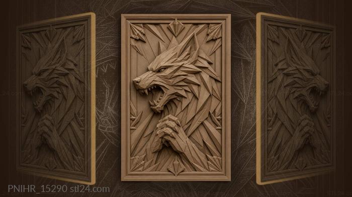 Angular beast with paws clasped at chest 3d STL model