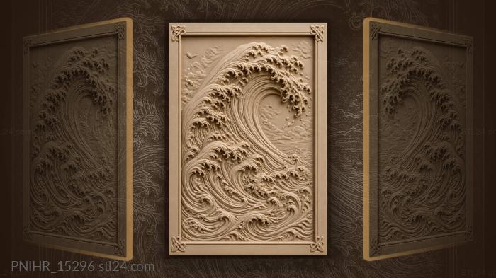 Powerful ocean wave breaking fiercely 3d STL model