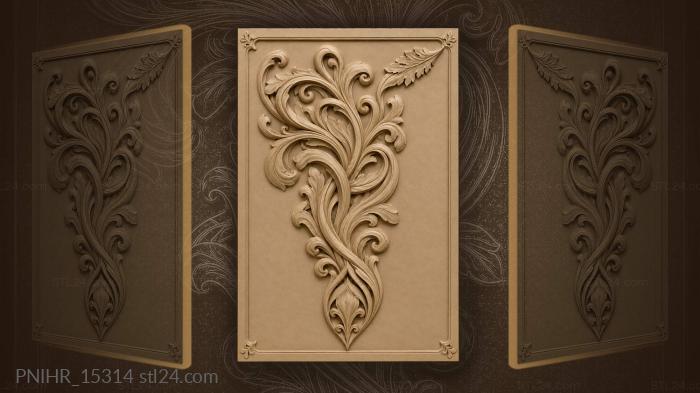 Braid of leaf forms with a pointed tip 3d STL model