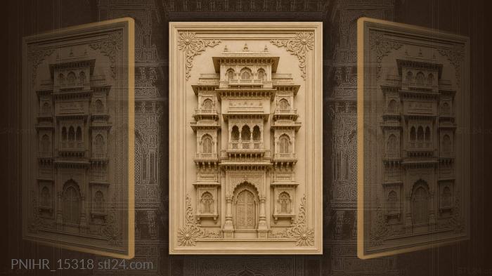 Eastern palace tiered architecture detail 3d STL model