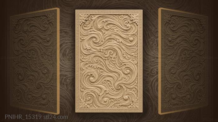 Flowing water abstract swirl design 3d STL model