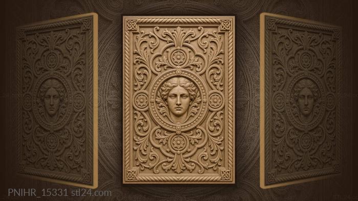 Floral face geometric symmetry design 3d STL model