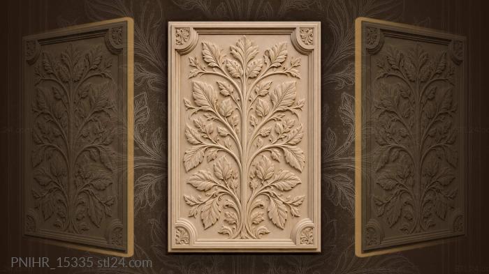 Elegant leaves and branching stem 3d STL model
