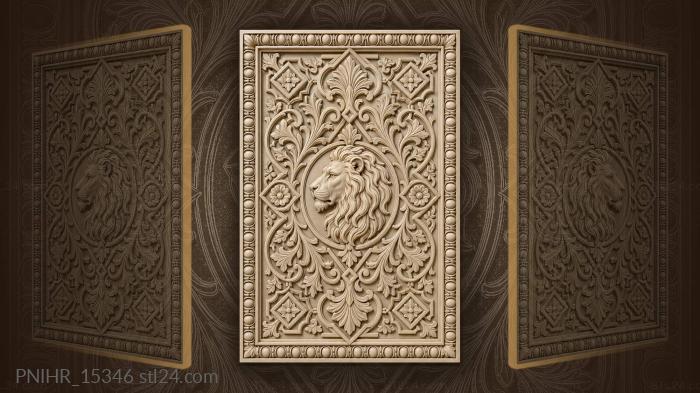 Lion muzzle among repeating patterns 3d STL model