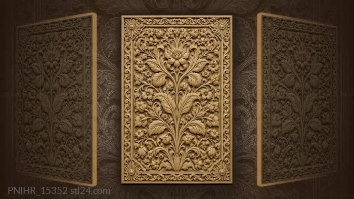 Stem with round leaves leaning right 3d STL model