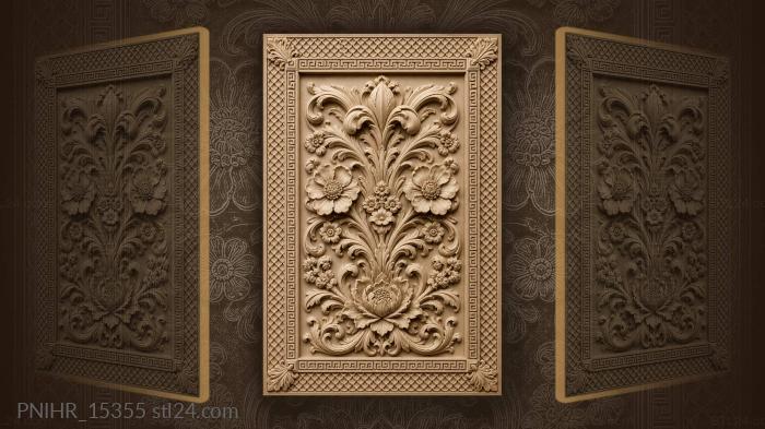 Foliage in a scale band and meander 3d STL model