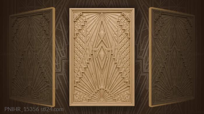 Triangles rising in a stepped fan 3d STL model