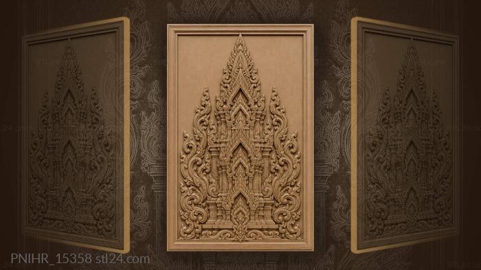 Temple spire layered architectural motif 3d STL model