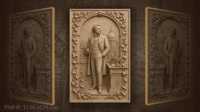 Gentleman at the arched window 3d STL model