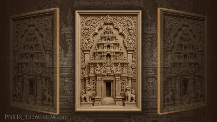 Ancient gateway tiered architecture detail 3d STL model