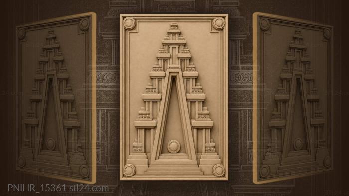 Tiered architecture with central niche 3d STL model