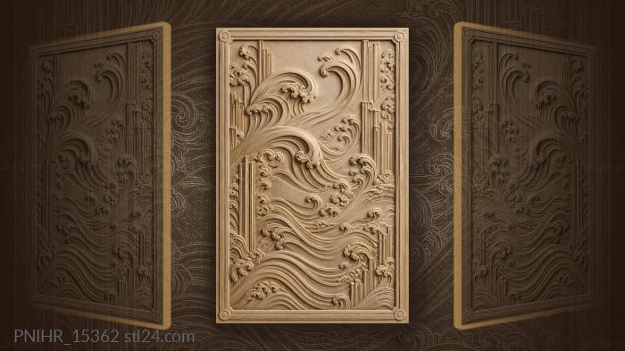 Flowing wave rhythmic vertical design 3d STL model