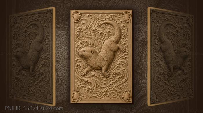 Playful otter in swirling waters 3d STL model