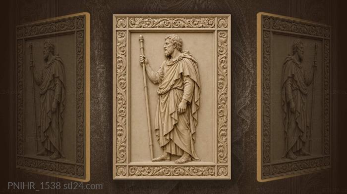 Staff raised in an outstretched hand 3d STL model