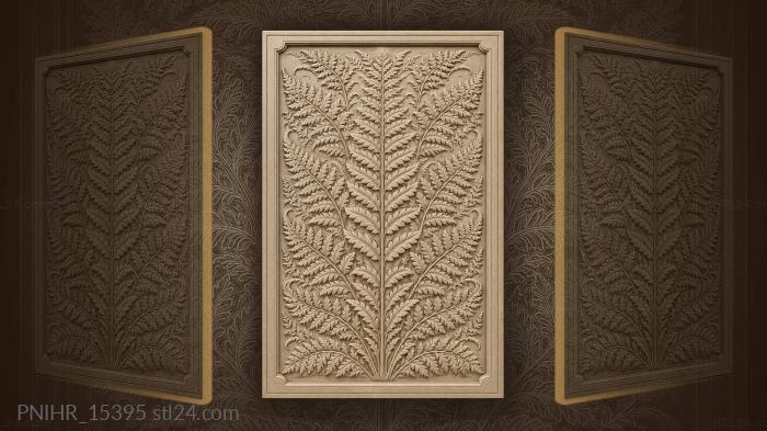 Delicate fern fronds symmetrical design 3d STL model