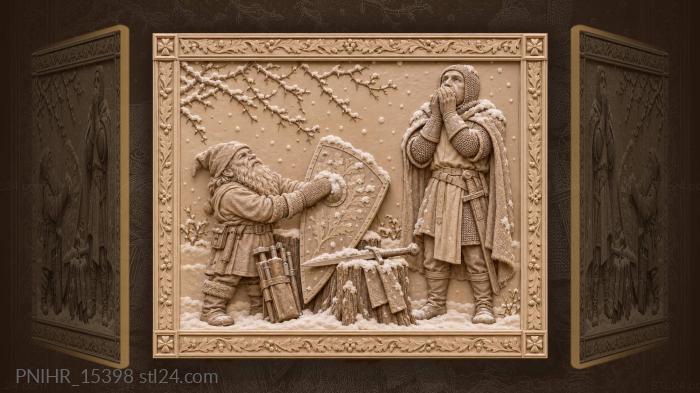 Brushing first snow from the shield 3d STL model