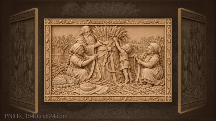 Last sheaf dressed in ribbons 3d STL model