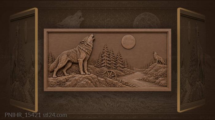 Wolves calling across the valley 3d STL model