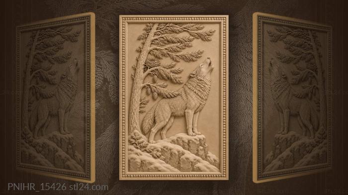 Howl from a rock beside bent pine 3d STL model