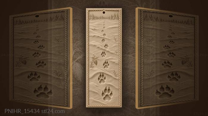 Footprints reveal a lone snowy passage 3d STL model