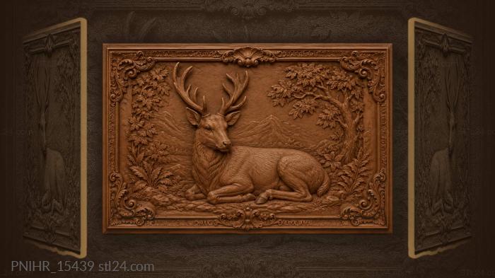 Fawn lying with its legs tucked 3d STL model