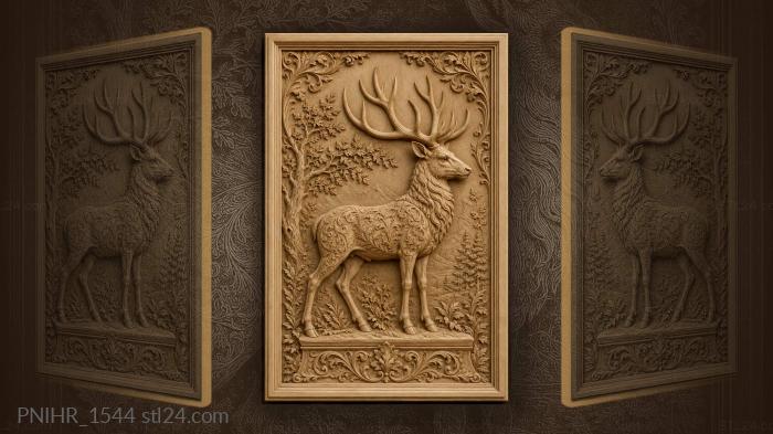 Majestic stag in forest solitude 3d STL model
