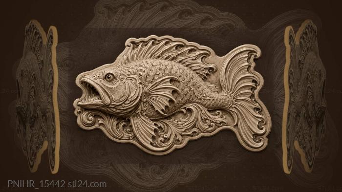 Predator fish heading into the deep 3d STL model