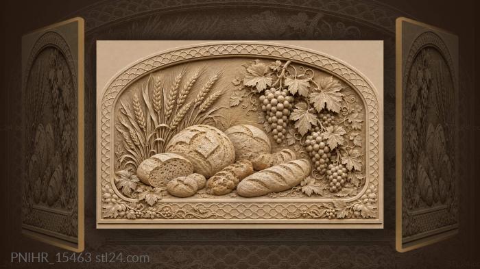 Wheat rises while fruit clusters opposite 3d STL model