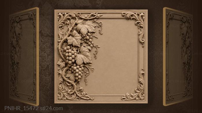 Large berries on a vine curling leftward 3d STL model