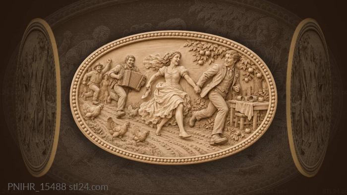 Eloping couple village wedding chase 3d STL model