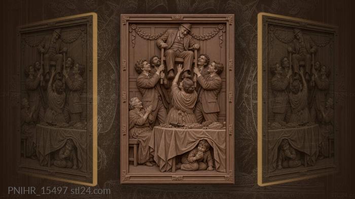 Honored father ducks beneath the ceiling 3d STL model