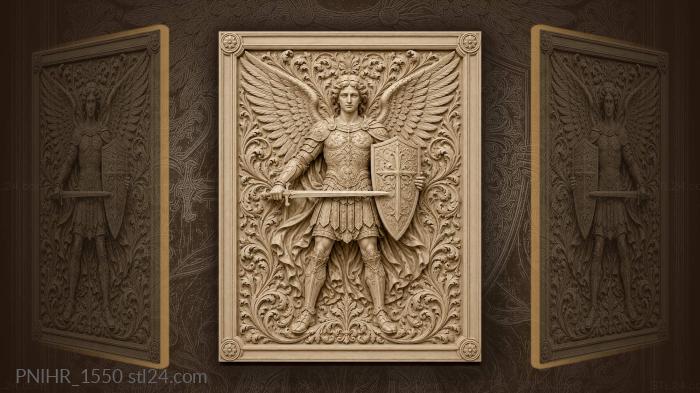 Winged warrior among dense leafy growth 3d STL model
