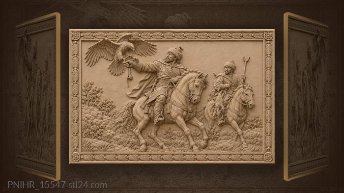 Eagle settling onto the riders glove 3d STL model