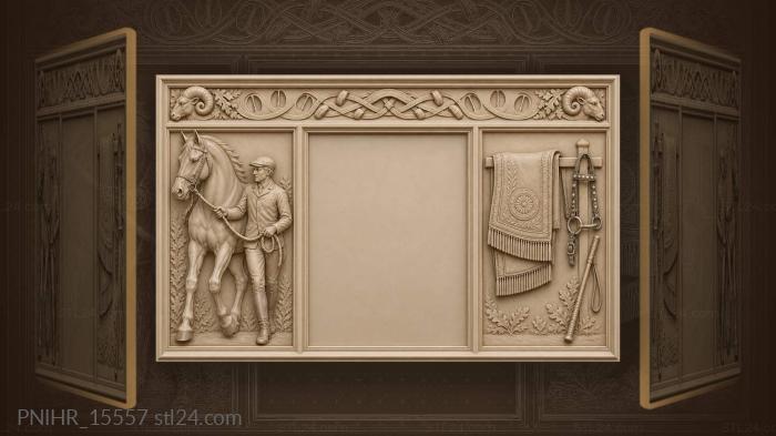 Pacer led by a groom with harness 3d STL model