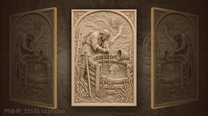 Face in water misty spirit 3d STL model