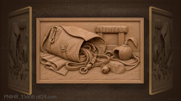 Falconers gear spilled on ground 3d STL model