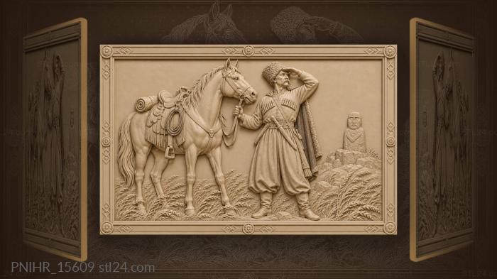 Cossack scanning the far steppe horizon 3d STL model