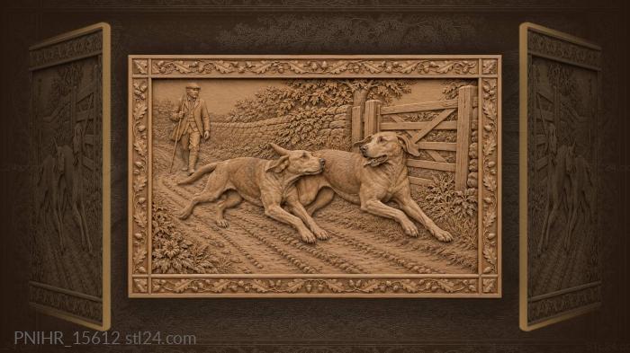 Hounds running home to master 3d STL model