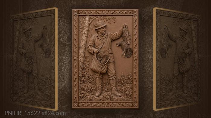 Blackcock lifted from the bag by a wing 3d STL model
