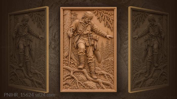 Marten swinging at the belt over roots 3d STL model