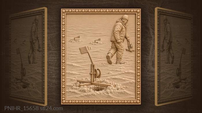 Flag springs up and angler turns 3d STL model