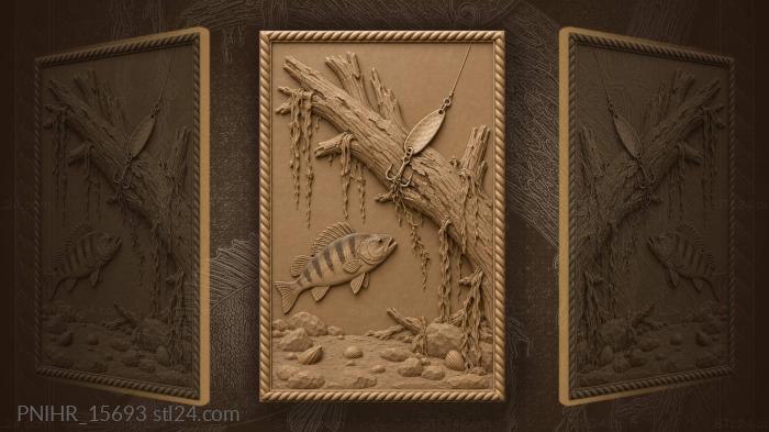 Stuck lure perch underwater snag 3d STL model