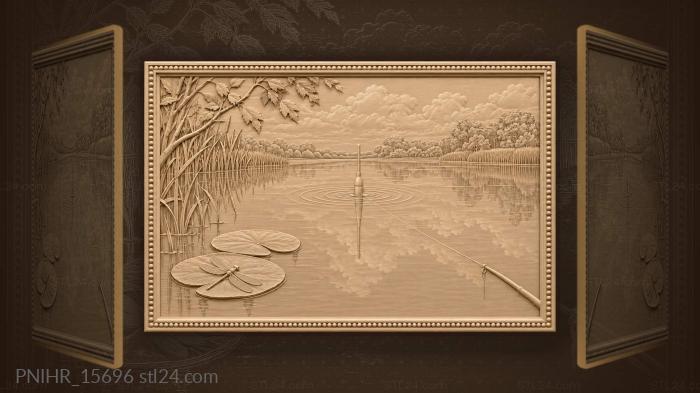 Quill float still in the cloud reflection 3d STL model