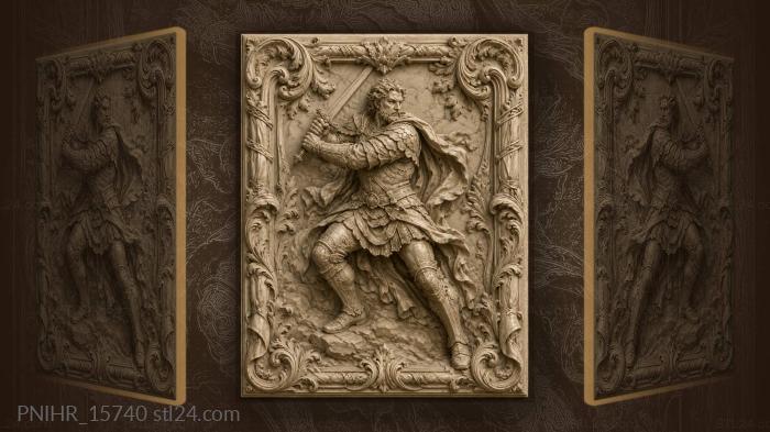 Armoured guard lifting defensive blade 3d STL model